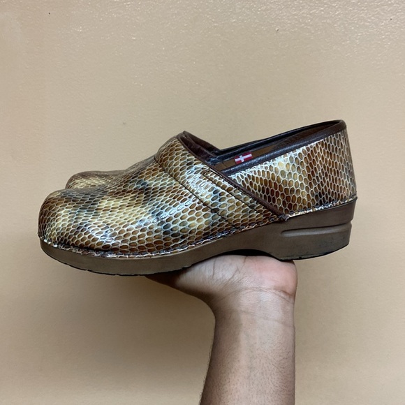 Sanita Snakeskin Danish Clogs - Picture 3 of 17